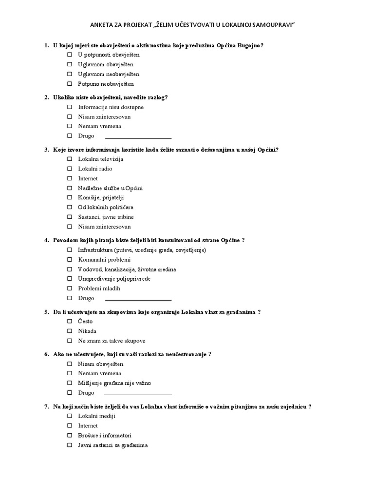 Anketa | PDF