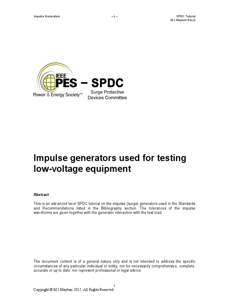 Impulse Generators | PDF | Capacitor | Inductor