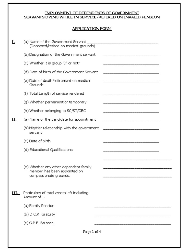 Compassionate Appointment | PDF