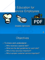 Diet Education For Food Service Employees: Dietetic Services