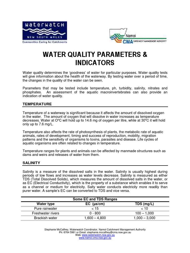 water quality research project