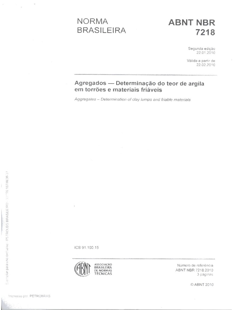NBR 7218 | PDF