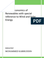 Economies Related To Wind & Solar Energy