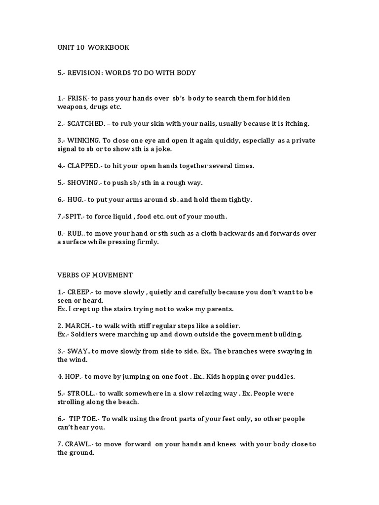 Unit 10 Workbook | PDF