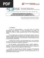 Maria Sylvia Zanella Di Pietro - Discricionariedade técnica e discricionariedade administrativa