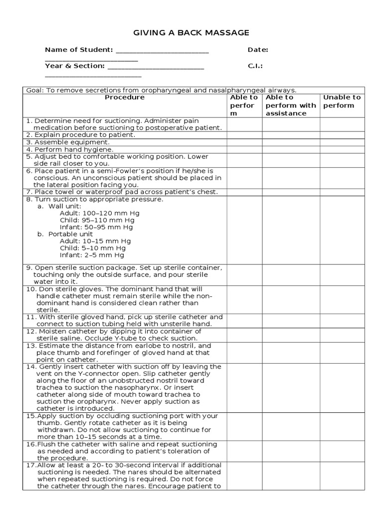 Giving A Back Massage PDF Medical Treatments Health Care