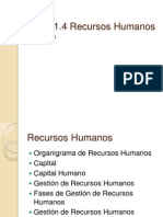 1.4 Recursos Humanos