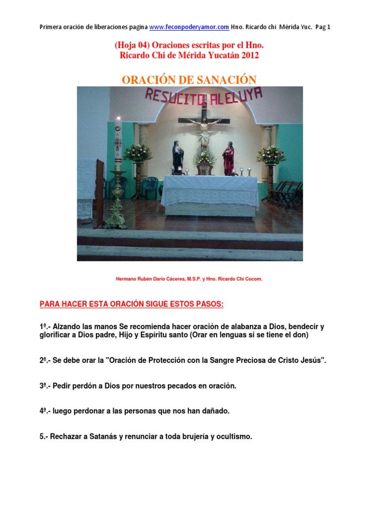 Oraciones de Liberación y Protección | PDF | Oración | Cristo (título)