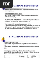 Statistical Hypotheses