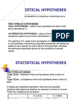 Statistical Hypotheses