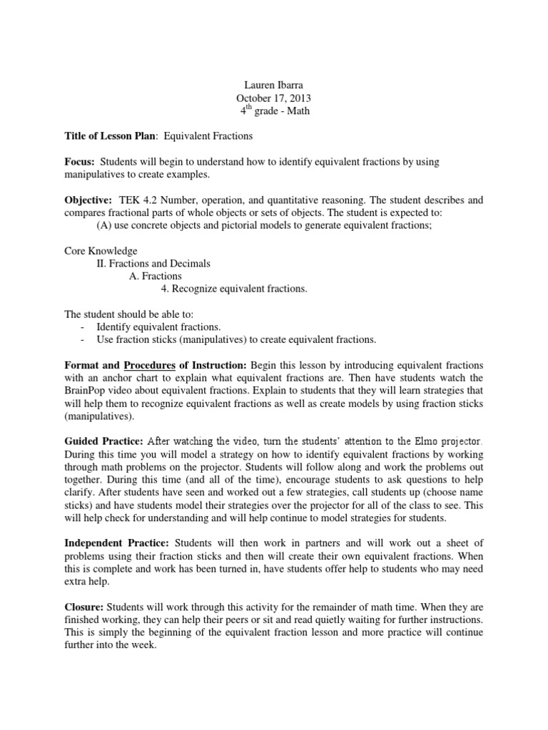 4th Grade Math Equivalent Fractions | Fraction (Mathematics) | Physics