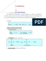 Reações Orgânicas: Substituição, Adição e Combustão