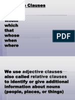 Adjective Clauses