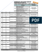 Datesheet of the Annual Examinations 2013