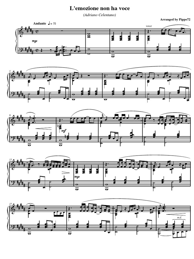 Lemozione Non Ha Voce (Adriano Celentano)