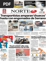 Periódico Norte de Ciudad Juarez 15 de Noviembre de 2013