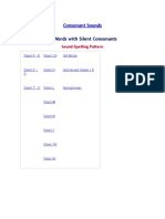 Words With Silent Consonants: Consonant Sounds