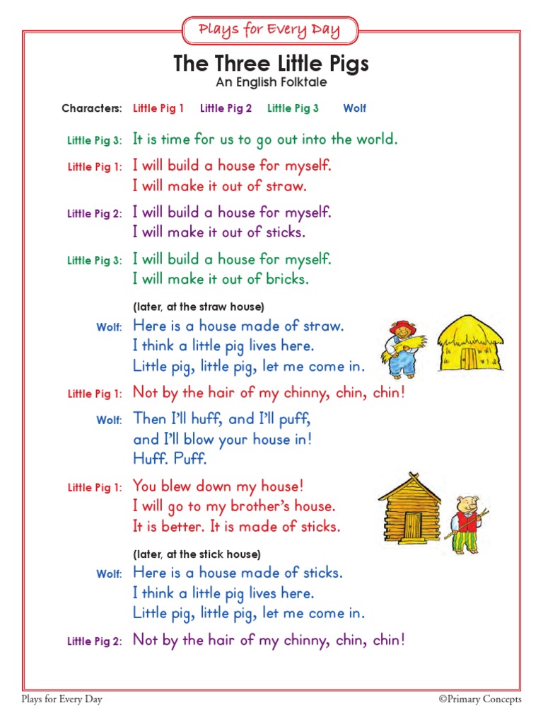 Plays For Everyday 3 Little Pigs PDF Leisure