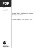 Training Manual For Elements of Interface Definition and Control