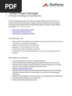 Download TenForce Junior Project Manager by TenForce SN184396751 doc pdf