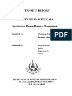 115629873 AIOU HRM Internship Report Shaheen Paharmaceuticalsinindafda