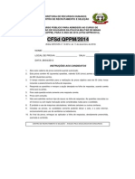 CFSD Qppm/2014: Diretoria de Recursos Humanos Centro de Recrutamento E Seleção