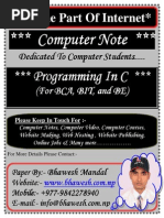 Programming in C For BCA BIT BE