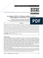 Investigation of HMG Co A Reductase Inhibitory Activity of Antihyperlipidemic Herbal Drugs Study