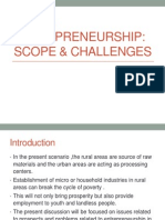 Rural Entrepreneurship: Scope & Challenges
