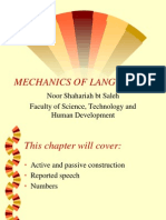 Mechanics of Language: Noor Shahariah BT Saleh Faculty of Science, Technology and Human Development