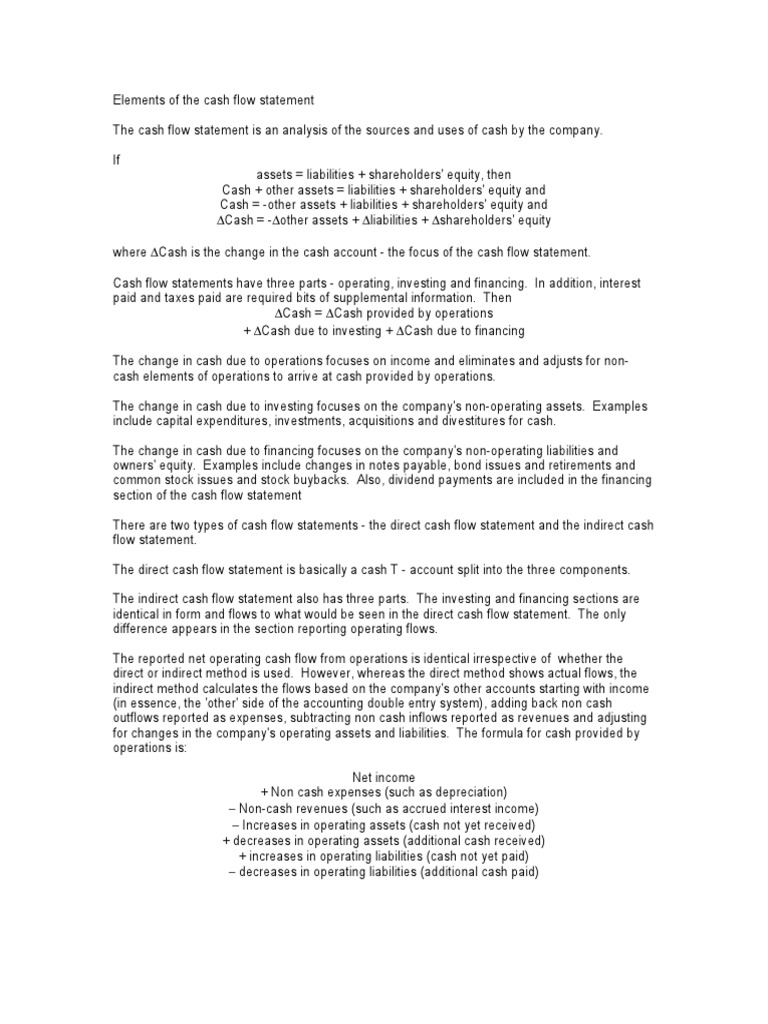 Cashflow Basics | PDF