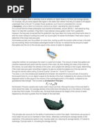 Buoyancy: Archimedes' Principle