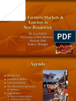 Linking Farmers Markets and Tourism