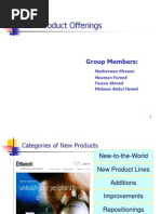 New Product Offerings: Group Members