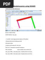 MultiBodyDynamics Using ADAMS