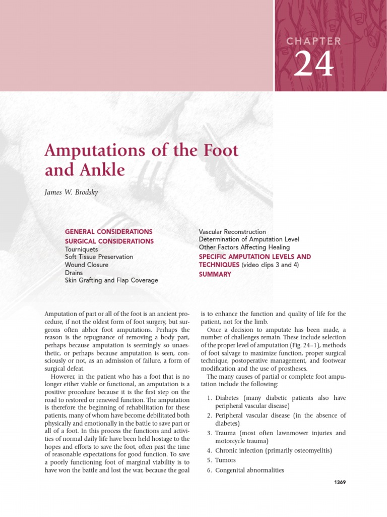 24.amputations of The Foot and Ankle | PDF | Amputation | Toe