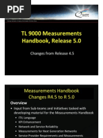 TL 9000 Measurements Handbook Release 5.0 Changes