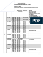 2013 Post Promo Exam Timetable