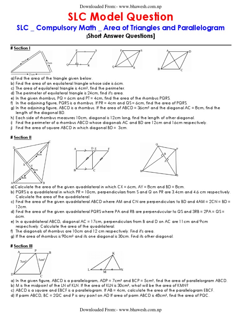 worksheet Area Of Triangles And Quadrilaterals Worksheet area of triangles and quadrilaterals worksheet coordinate graphing slc compulsory math model question all sphere circle 1527004251v1 and