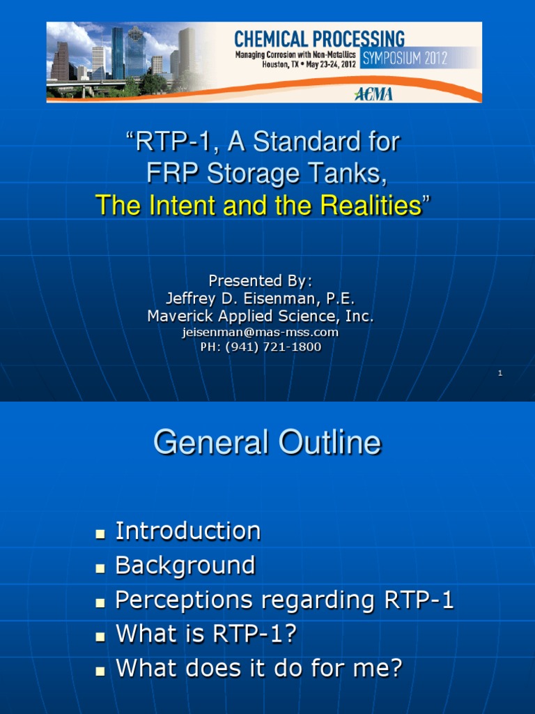 ASME RTP-1: FRP Tank Standards Explained | PDF | Certification ...