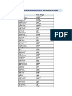 Lista Del de Los Más Comunes En:: Pasado Simple Verbos Irregulares Inglés