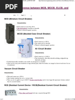 What Is The Difference Between MCB, MCCB, ELCB, and RCCB - EEP