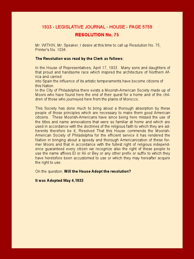 HOUSE JOINT Resolution 75