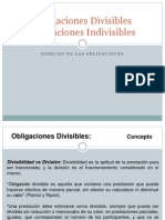 Obligaciones Divisibles e Indivisibles