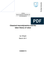 2011 Classical Macrodynamics and the Labor Theory of Value