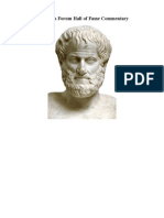 Aristotle's Hall of Fame Commentary