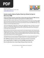 Industry Leaders, Science Teachers Team Up To Make The Case For Elementary STEM