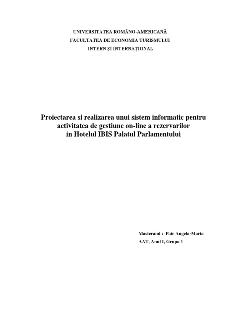 Proiectarea Unui Sistem Informatic | PDF