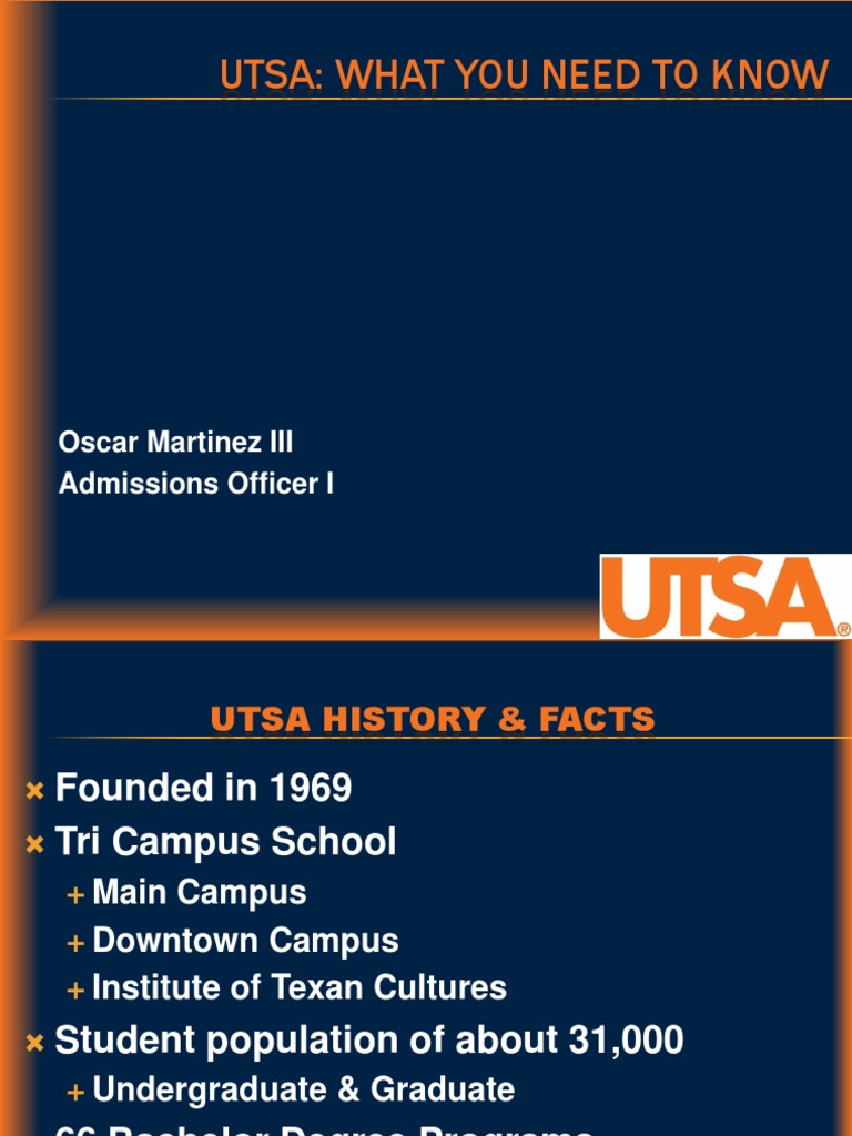 UTSA Admissions Guide 2014 | PDF | Career & Growth