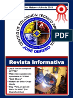 REVISTA DEL CETPRO JOSÉ OBRERO - 2013 Edición N° 001